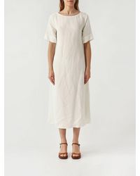 Maliparmi - Linen Blend Midi Dress - Lyst