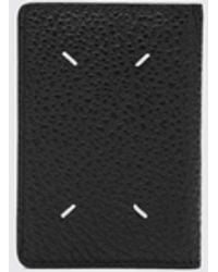 Maison Margiela - Grained Leather Bifold Card Holder With Four Stitches Logo - Lyst