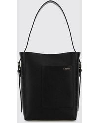 Valextra - Grained Leather Bucket Bag - Lyst