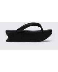 Balenciaga - Satin Gaeta Wedge Flip Flops - Lyst