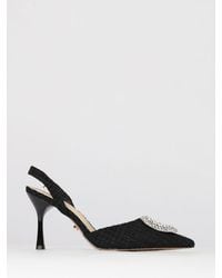 Twentyfourhaitch - Tortuga Tweed Slingbacks With Jewel Buckle - Lyst