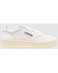 Autry - Medalist Low Calf Leather Sneakers With Perforated Toe - Lyst
