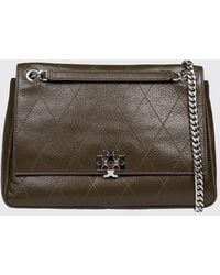Tory Burch - Charlie Double T Quilted Leather Shoulder Bag - Lyst