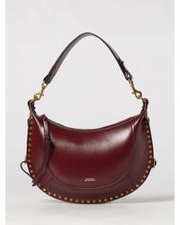 Isabel Marant - Naoko Calfskin Leather Hobo Bag With Studs - Lyst