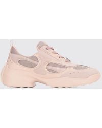 Roger Vivier - Viv' On The Run Leather And Mesh Sneakers With Chunky Sole - Lyst