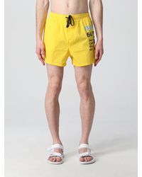 DSquared² Boxer Swimsuit With Logo - Yellow