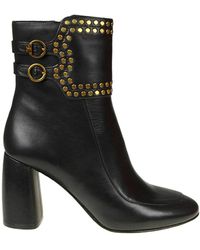 Lyst - Tory burch Amarina Booties in Black