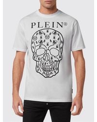 Philipp Plein - Crew-Neck Cotton T-Shirt With Skull And Logo Print - Lyst