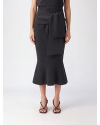 Jacquemus - Merino Wool And Cashmere Knit Midi Skirt With Draped Waist - Lyst
