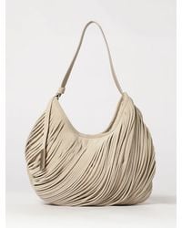 Emporio Armani - Suede Leather Shoulder Bag With Internal Pouch - Lyst