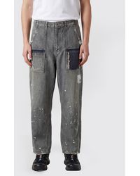 Maison Mihara Yasuhiro - Abstract-Pattern Straight-Leg Denim Jeans - Lyst