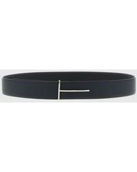 Tom Ford - T Grained Calf Leather Belt - Lyst