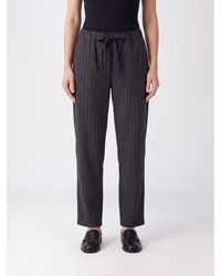Semicouture - Pinstriped Straight-Leg Wool-Blend Trousers With Drawstring - Lyst