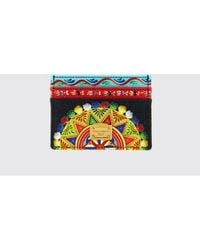 Dolce & Gabbana - Dolce &Amp Gabbana Sicilian Cart Print Canvas Card Holder - Lyst