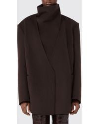 Sportmax - Asymmetrical Double-Breasted Wool Blazer With An Oversized Fit - Lyst
