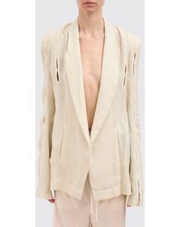 Yehuafan - Yehuanfan Cut-Out Cropped Cashmere Blazer With Shawl Collar - Lyst