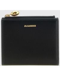 Jil Sander - Goji Calfskin Bifold Wallet With Snap Closure - Lyst