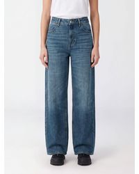 Tory Burch - Mid-Rise Wide-Leg Five-Pocket Cotton Denim Jeans By - Lyst