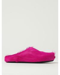 Marni - Slippers With Hair Detail Casual Footwear - Lyst