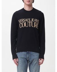 Versace Jeans Couture - Cotton And Cashmere Sweater With Logo - Lyst
