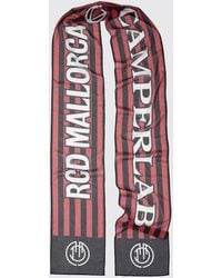 Camper - Sciarpa Rcd Mallorca A Righe Bicolor Con Logo E Slogan Stampato - Lyst