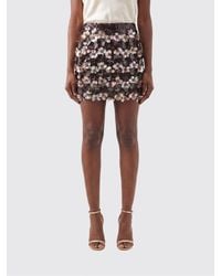 P.A.R.O.S.H. - Slim Fit Pencil Mini Skirt P.A.R.O.S.H. With Sequins And Elastic Waistband - Lyst