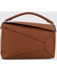 Loewe - Puzzle Grained Calfskin Crossbody Bag With Embossed Monogram - Lyst