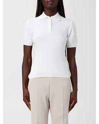 Max Mara - Cotton Knit Polo Shirt - Lyst