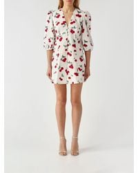 Twinset - Printed Cotton Mini Dress - Lyst