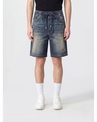 Amiri - Knee-Length Cotton Denim Shorts With 5 Pockets And Drawstring Waist - Lyst