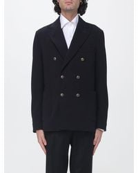 Circolo 1901 - Double-Breasted Slim Fit Cotton Blazer With Peak Lapels - Lyst
