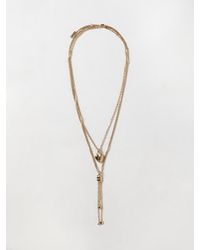 Chloé - Chlo&Eacute Multi-Strand-Finish Brass Necklace With Heart Pendant - Lyst