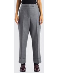 Thom Browne - Straight-Leg Cuffed Wool Tailored Trousers - Lyst