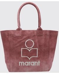 Isabel Marant - Yenky Cotton Tote Bag With Contrasting Embroidered Logo - Lyst