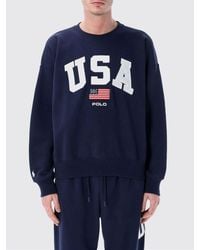 Polo Ralph Lauren - Cotton Blend Crew-Neck Sweatshirt - Lyst