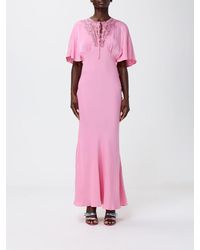 Twinset - Vestido De Satén - Lyst