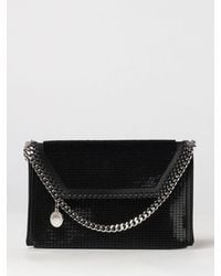 Stella McCartney - Falabella Mini Satin Bag With Beads And Chain - Lyst