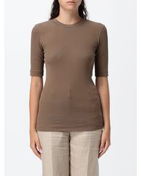 Brunello Cucinelli - Stretch Cotton T-Shirt With Monili Embellishment - Lyst