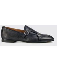 Doucal's - Hammered Leather Monk Strap - Lyst