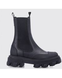 Ganni - Mid Cleated Chelsea Boots - Lyst