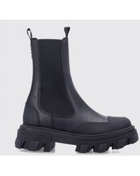 Ganni - Mid Cleated Chelsea Boots - Lyst