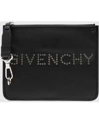 Givenchy - Cargo Studded Calf Leather Flat Document Holder - Lyst