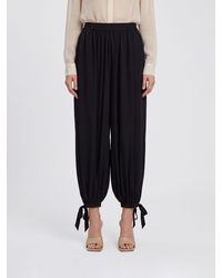 Chloé - Chlo&Eacute High-Waisted Wide Leg Silk Harem Trousers - Lyst