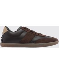 Tod's - Low-Top-Sneakers Aus Glatt- Und Velours-Kalbsleder - Lyst