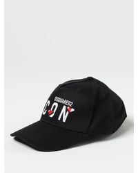 DSquared² - Icon Hat In Cotton With Print - Lyst