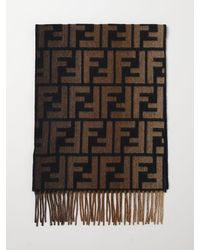 Fendi - Ff Jacquard Wool Scarf - Lyst