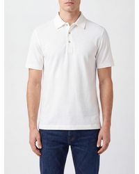 Herno - Short-Sleeve Cotton Polo Shirt With Three-Button Placket - Lyst