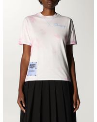 McQ - Eden High By Cotton T-shirt With Logo And Tie Dye Print - Lyst
