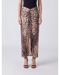 Isabel Marant - Laren Abstract-Print Silk Midi Skirt With Ruched High Waist - Lyst
