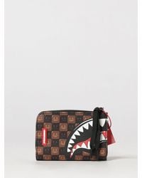 Sprayground - Pvc Card Holder With Check Pattern And Shark Logo - Lyst